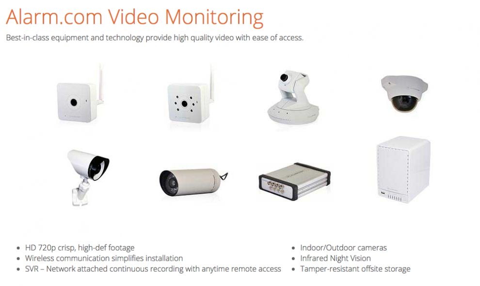 Alarm.com video monitoring